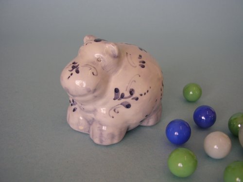 Ceramiche d-Arte di Albisola - Bomboniera in maiolica in stile "Antico Savona"